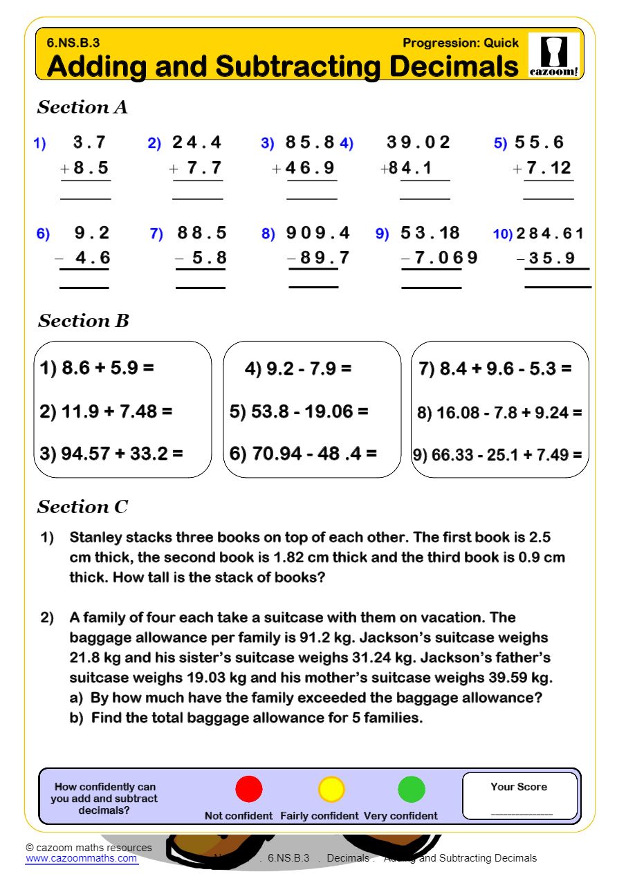 Get 85 Adding And Subtracting Decimals Worksheets Ideas 5