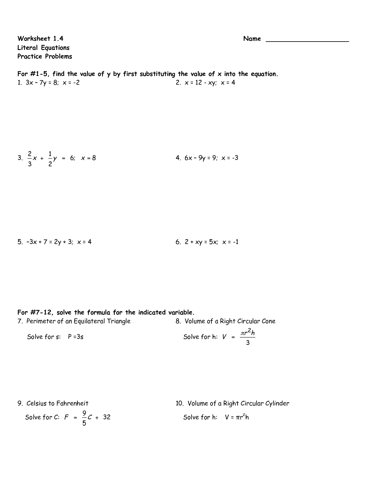 Get 85 Literal Equations Worksheets Ideas 12