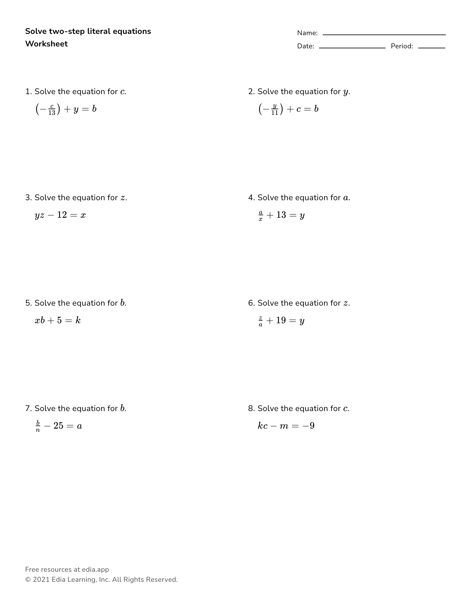 Get 85 Literal Equations Worksheets Ideas 36