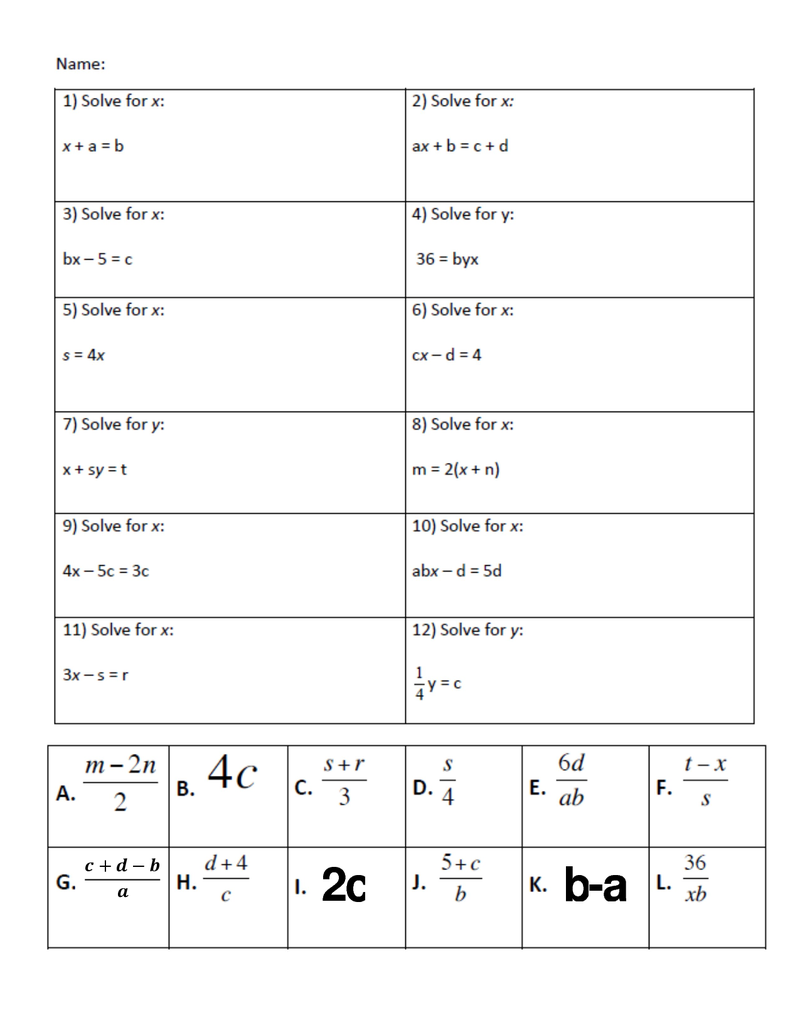 Get 85 Literal Equations Worksheets Ideas 38