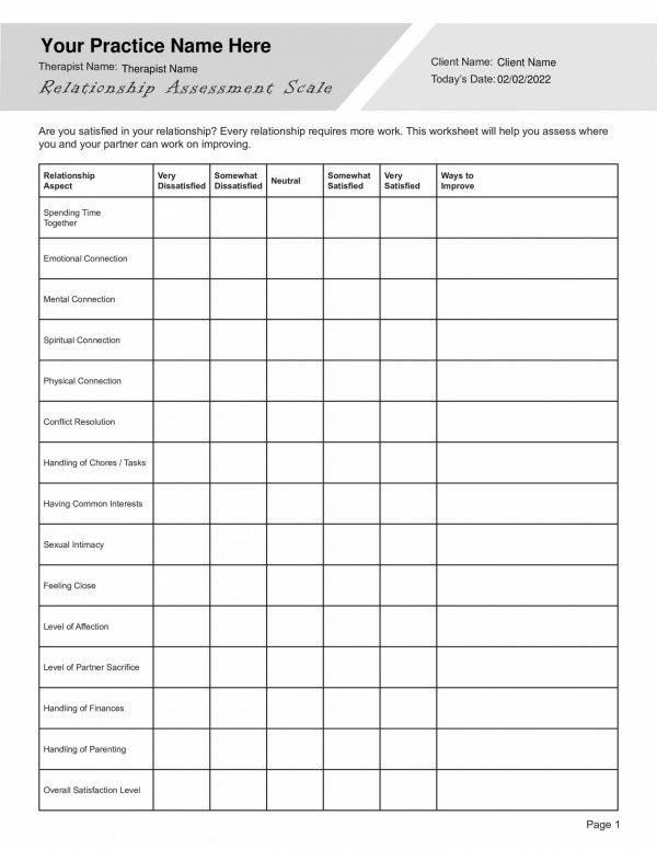 Get 85 Relationship Strengthening Worksheets Ideas 3