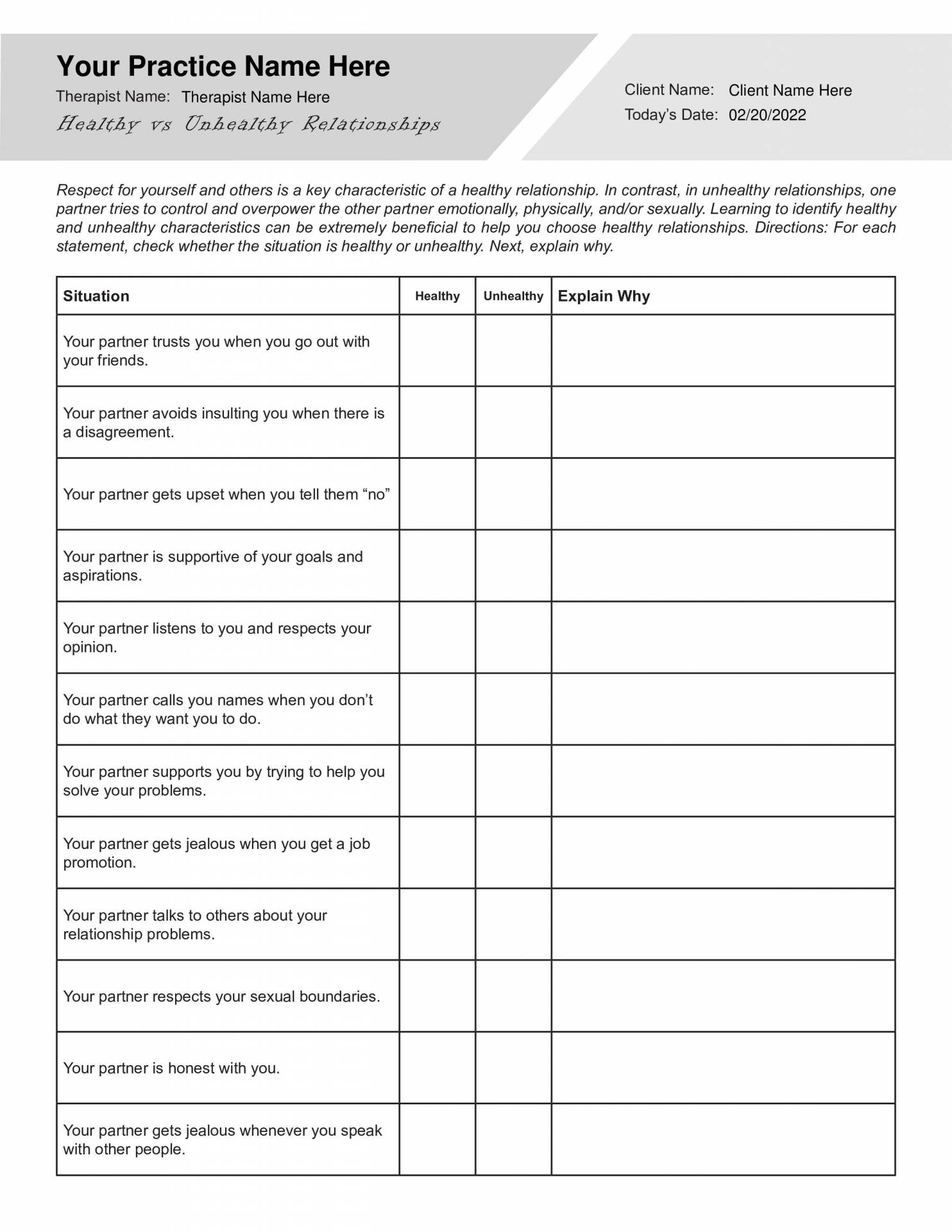 Get 85 Relationship Strengthening Worksheets Ideas 46