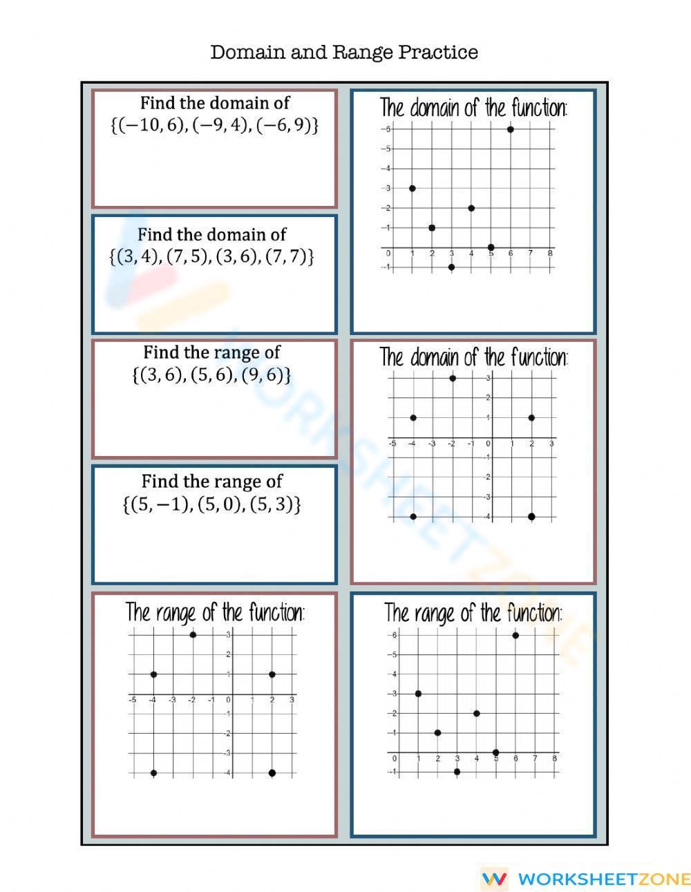 Save 60 Domain And Range Worksheets Ideas 5