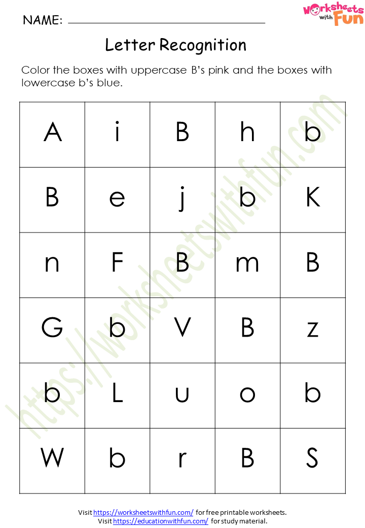 Best 45 Letter Recognition Worksheets Ideas 6