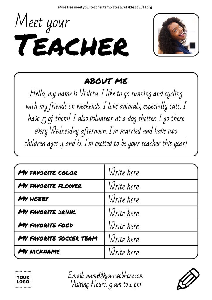 Best 45 Meet The Teacher Template Camping Ideas 26