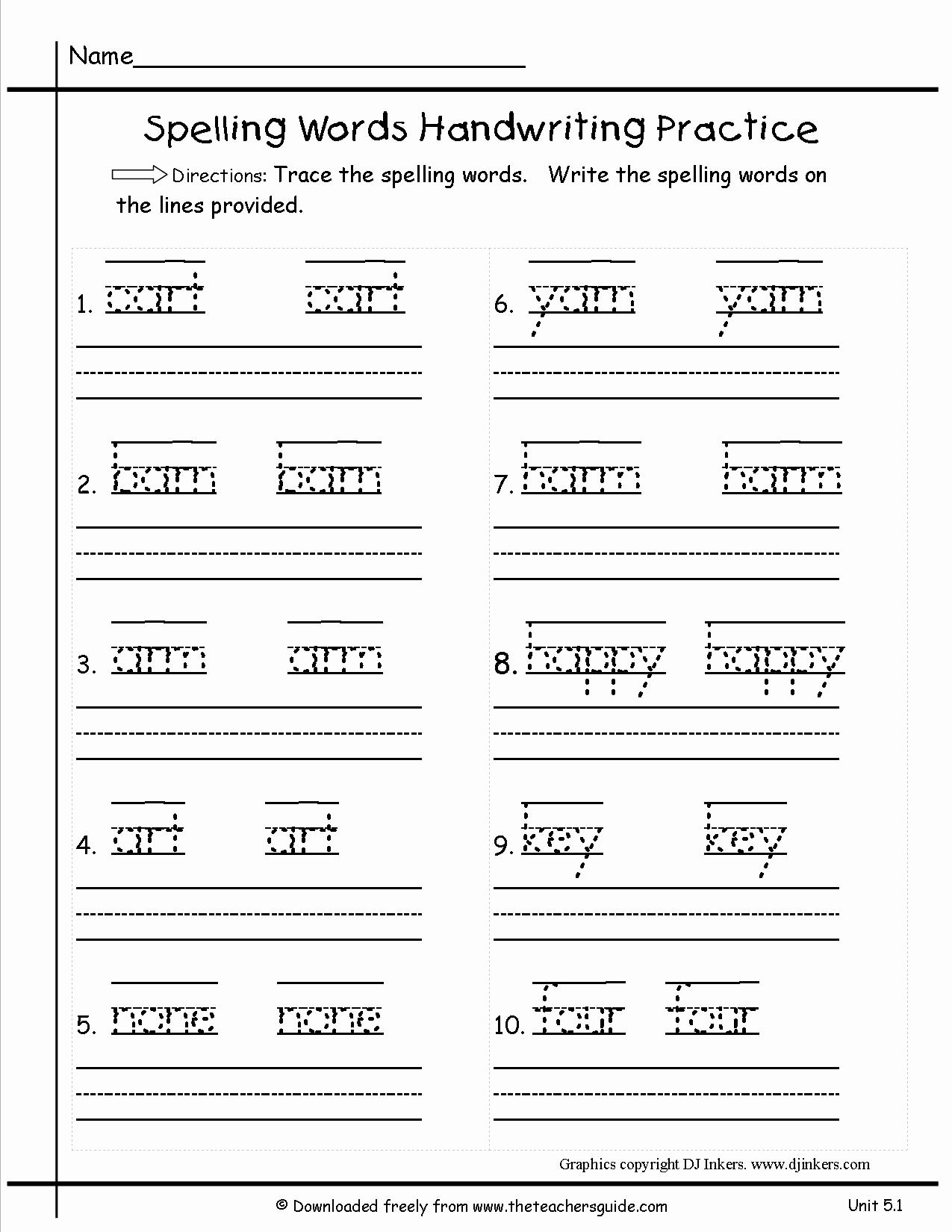 20 1St Grade Worksheets Words