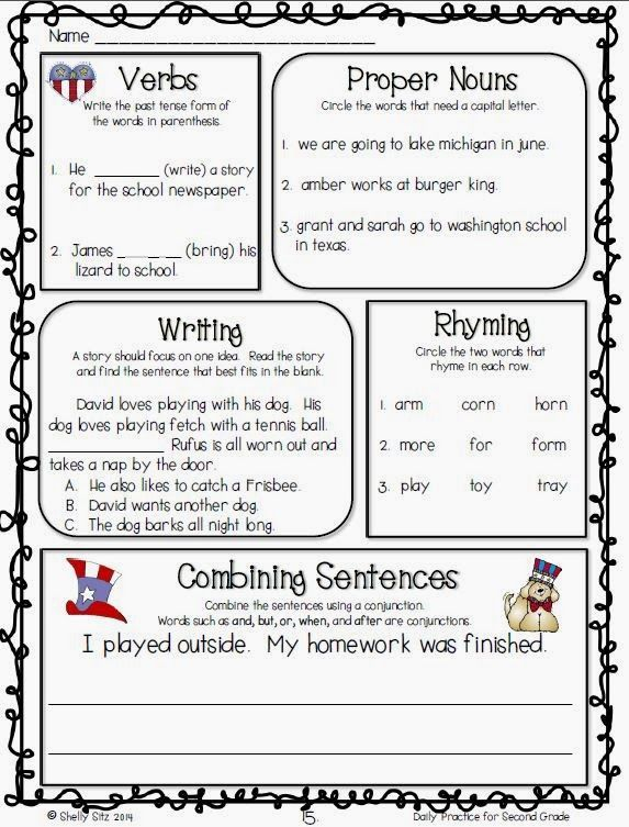 20 2Nd Grade Language Arts Worksheets Free Printable