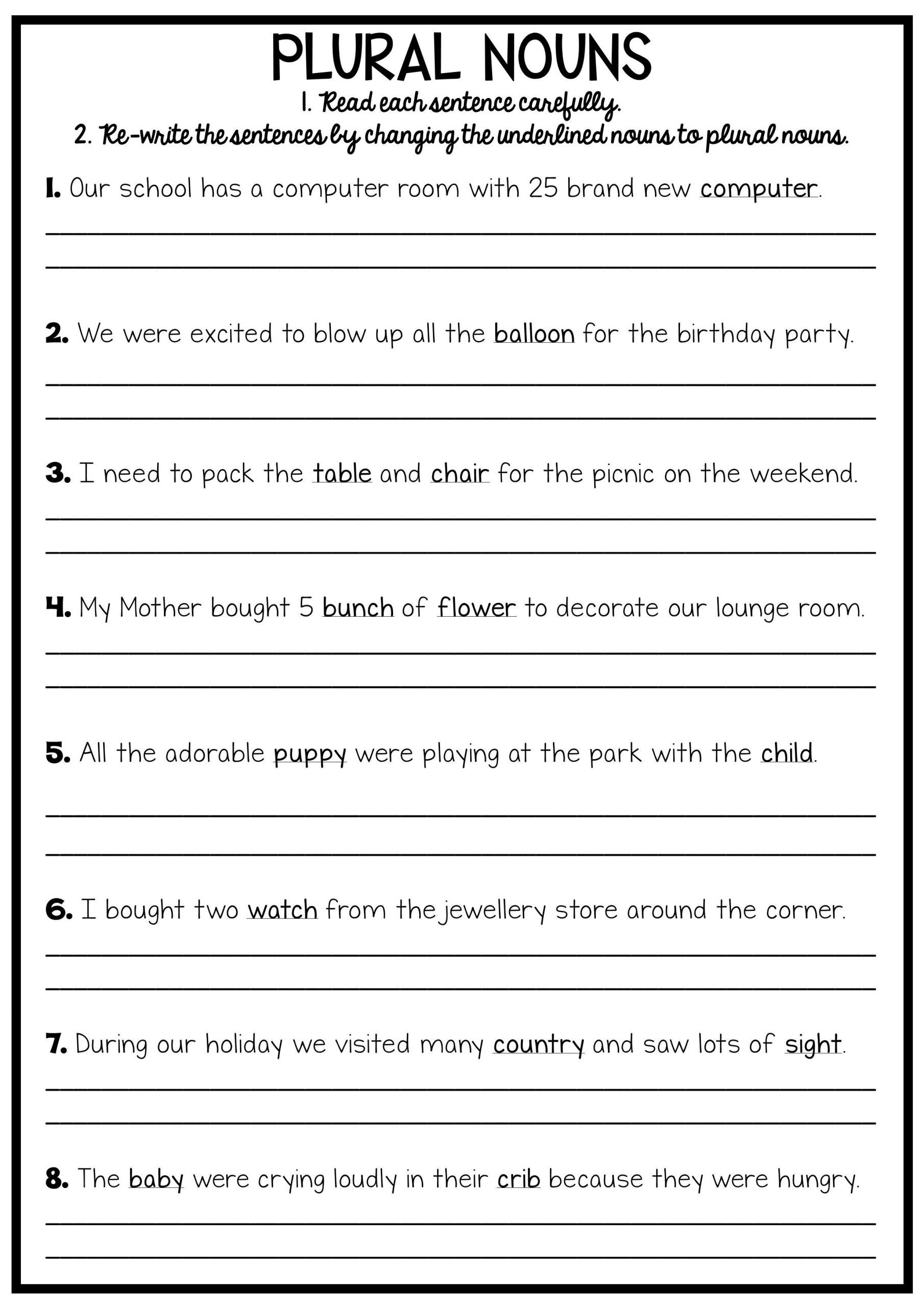 20 2Nd Grade Language Arts Worksheets Free Printable