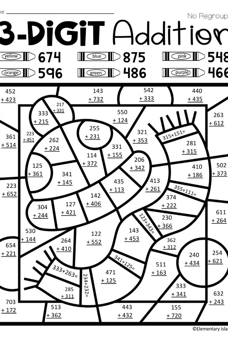 20 3 Digit Addition Worksheets Kindergarten