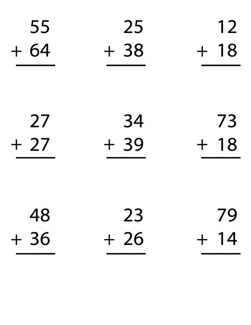 20 3 Digit Addition Worksheets Kindergarten