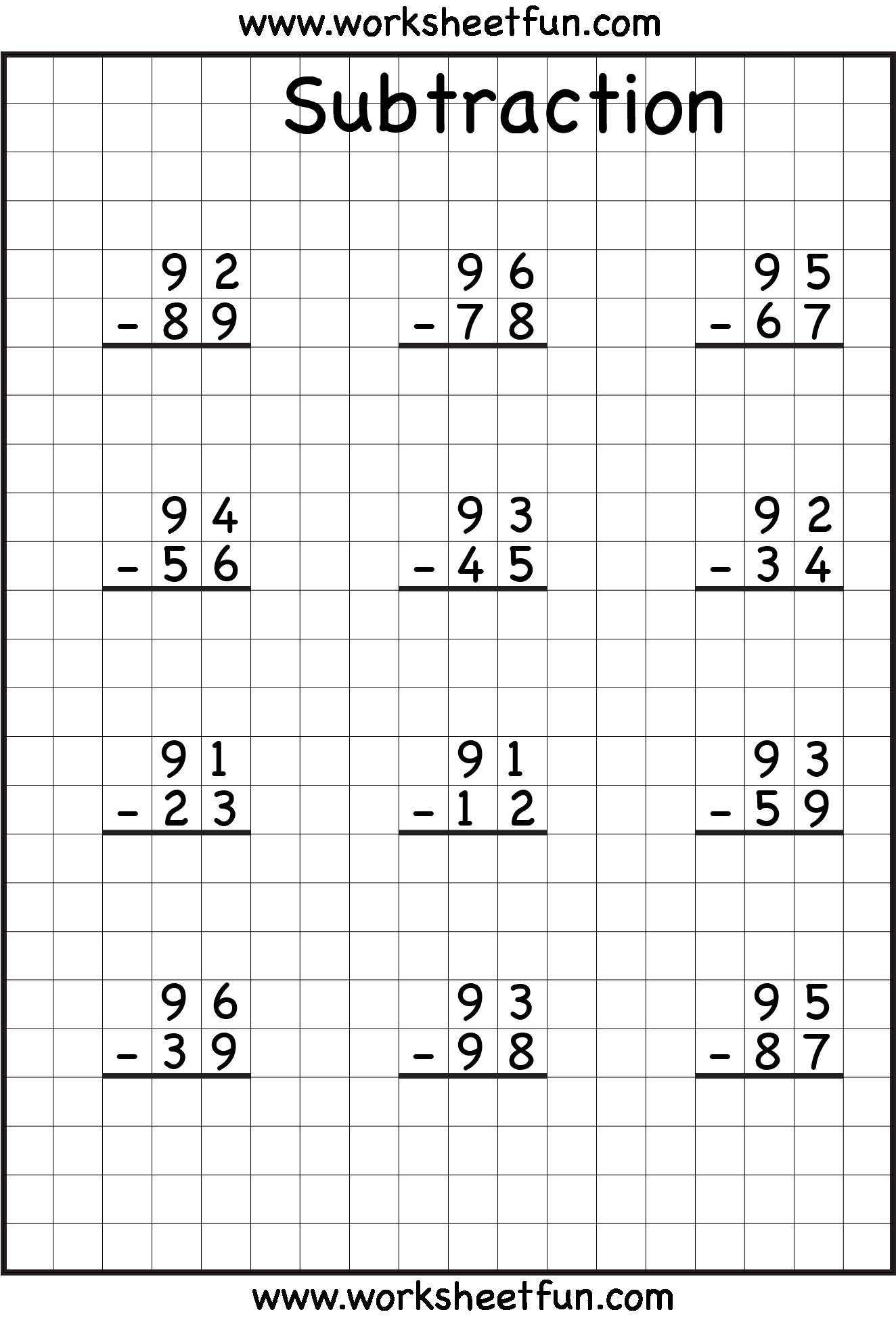 20 Addition And Subtraction Worksheets For 2Nd Grade