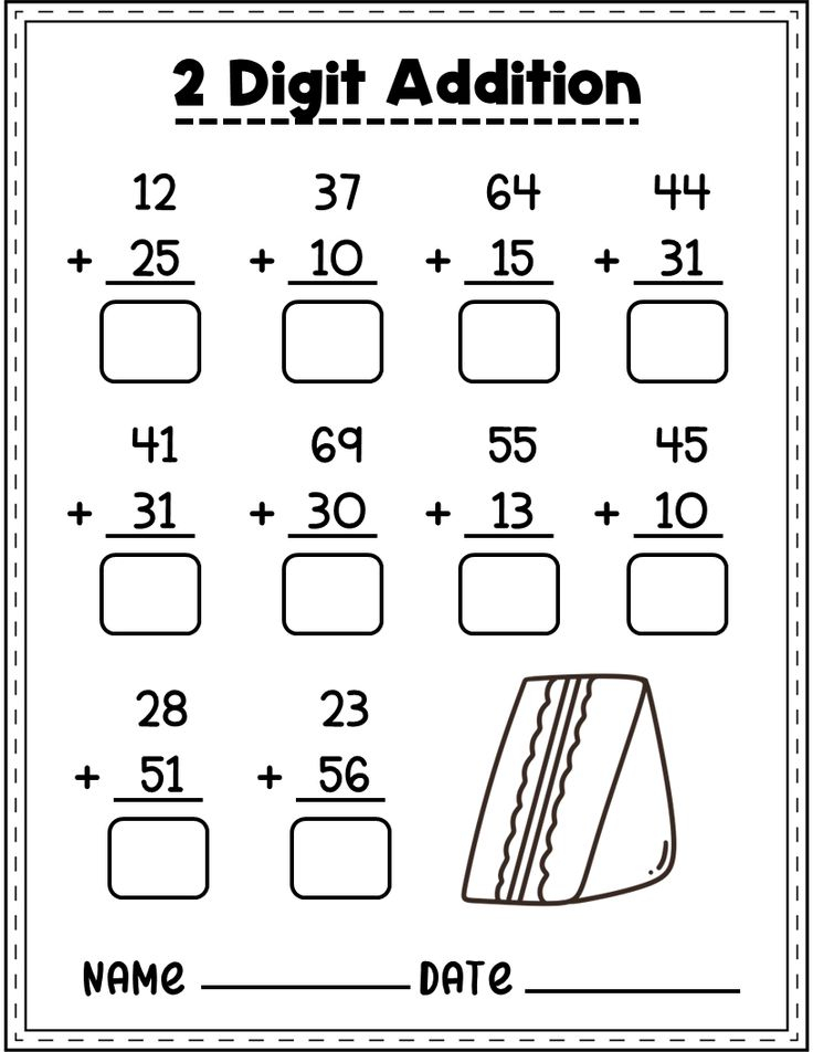 20 Addition No Regrouping Worksheets