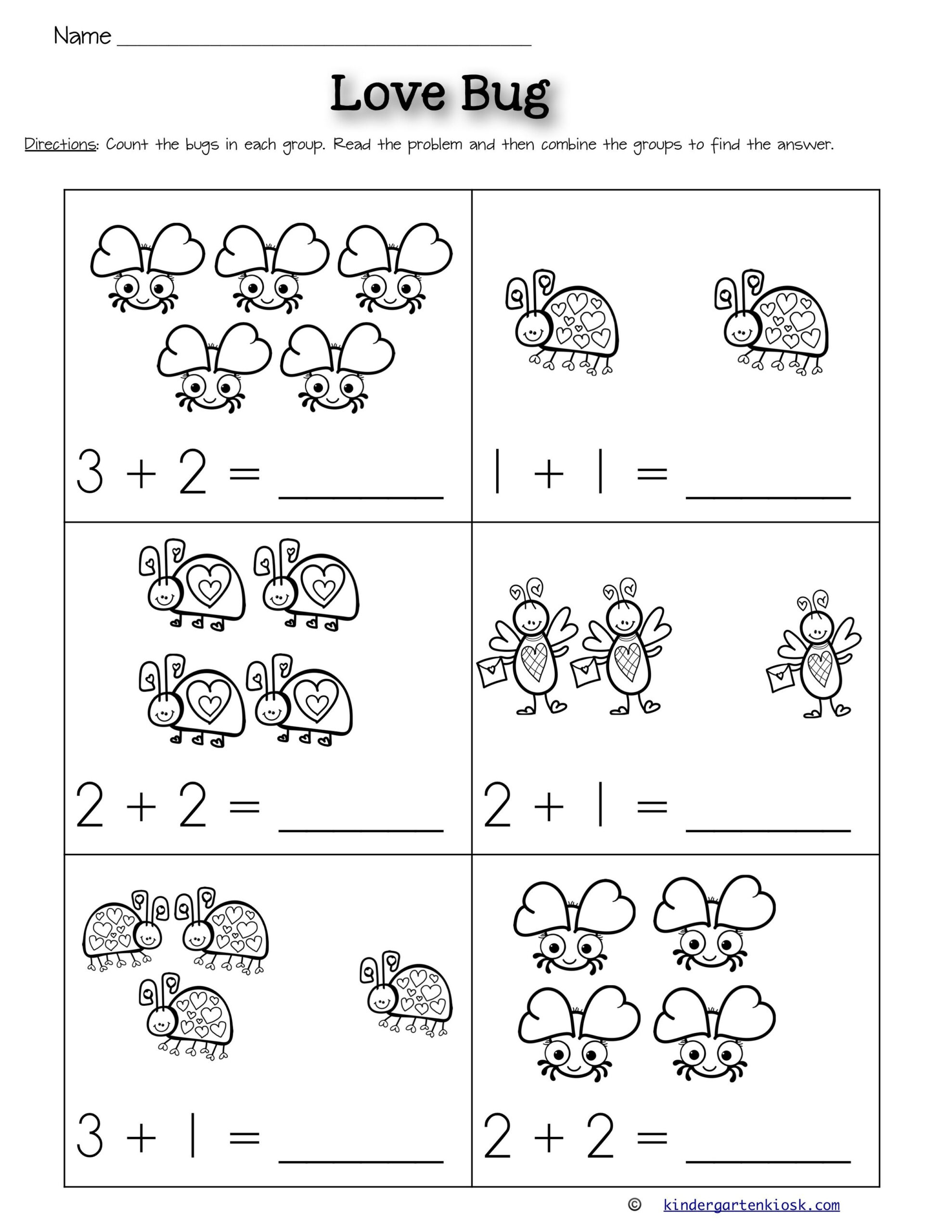 20 Addition Problem Worksheets Kindergarten