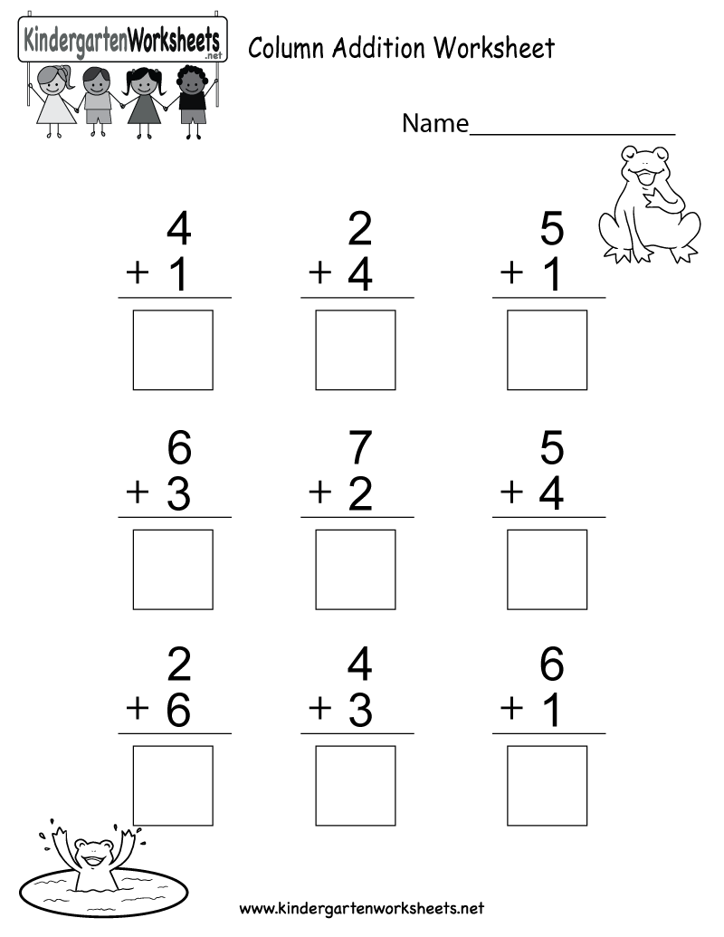 20 Addition Problem Worksheets Kindergarten