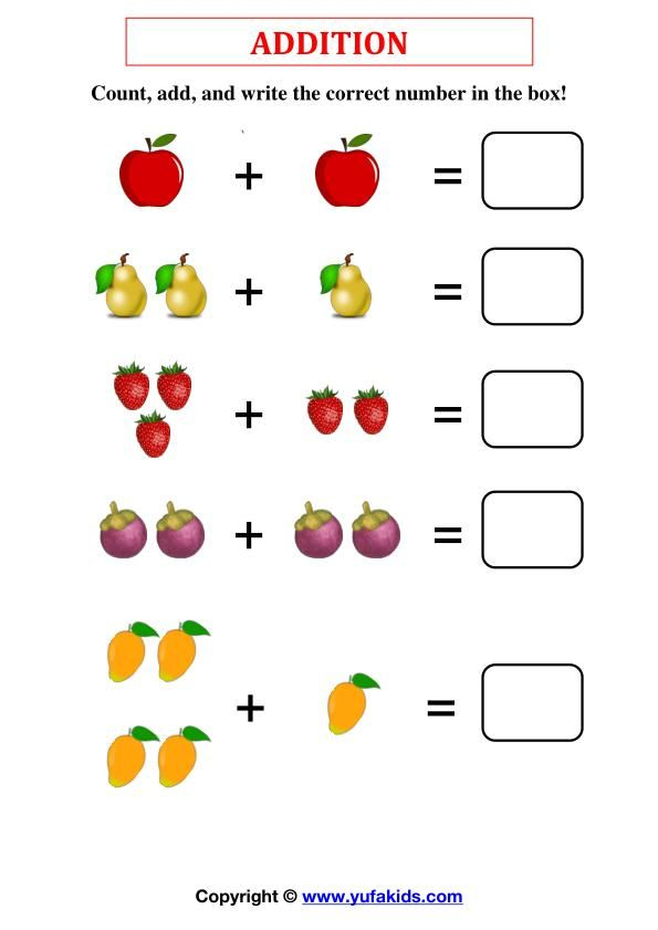 20 Addition Worksheets With Pictures 1-10