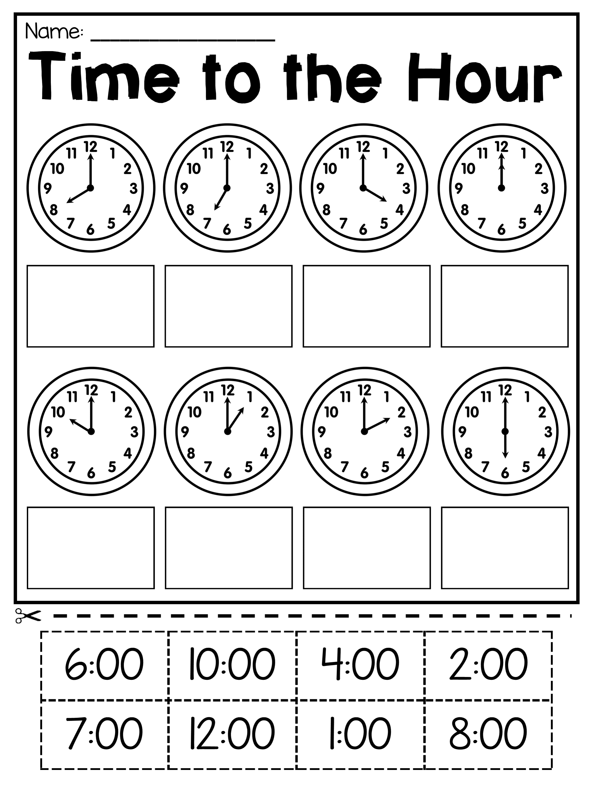 20 Clock Printable For Kids Math Worksheets