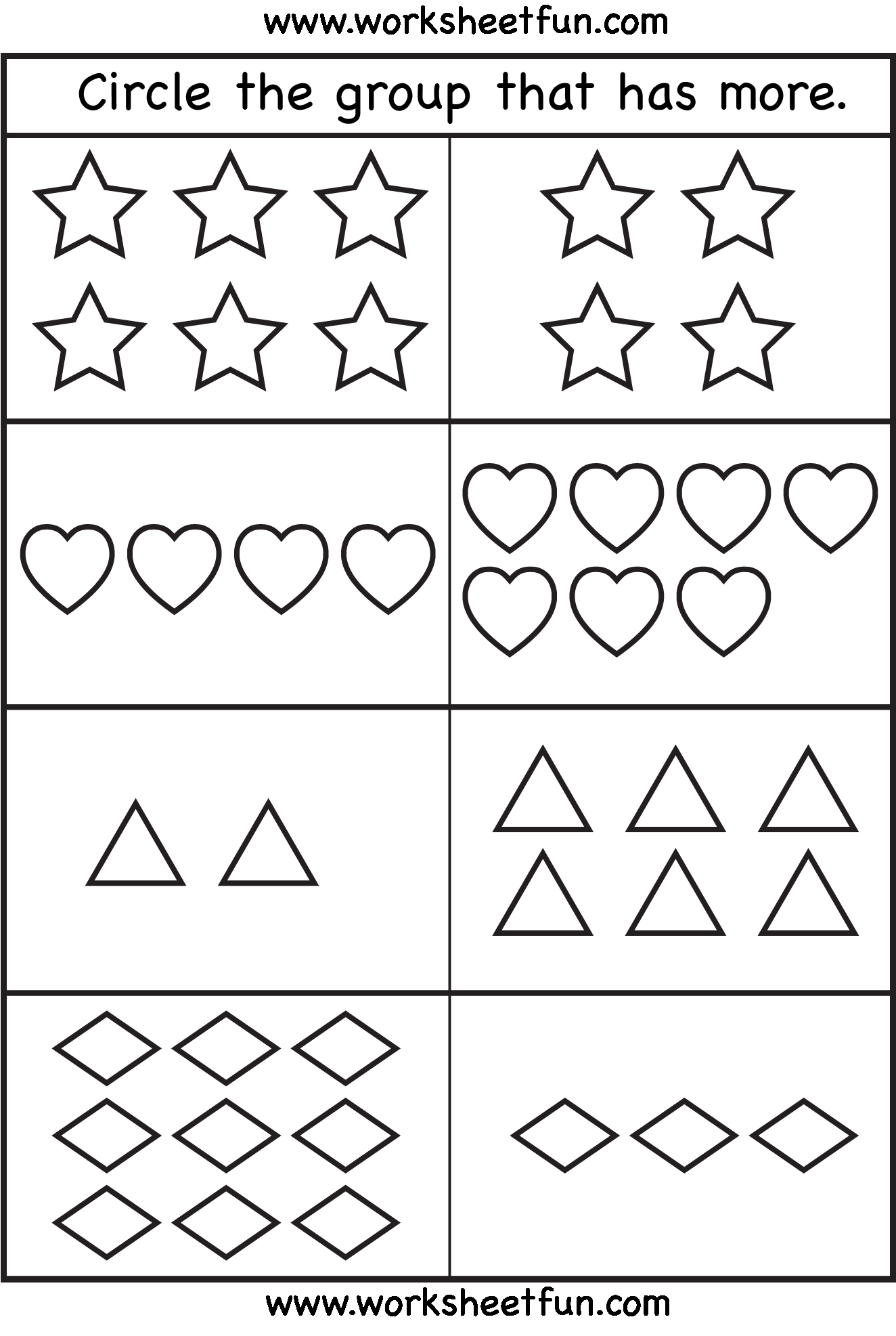 20 Comparing Numbers Kindergarten Worksheets