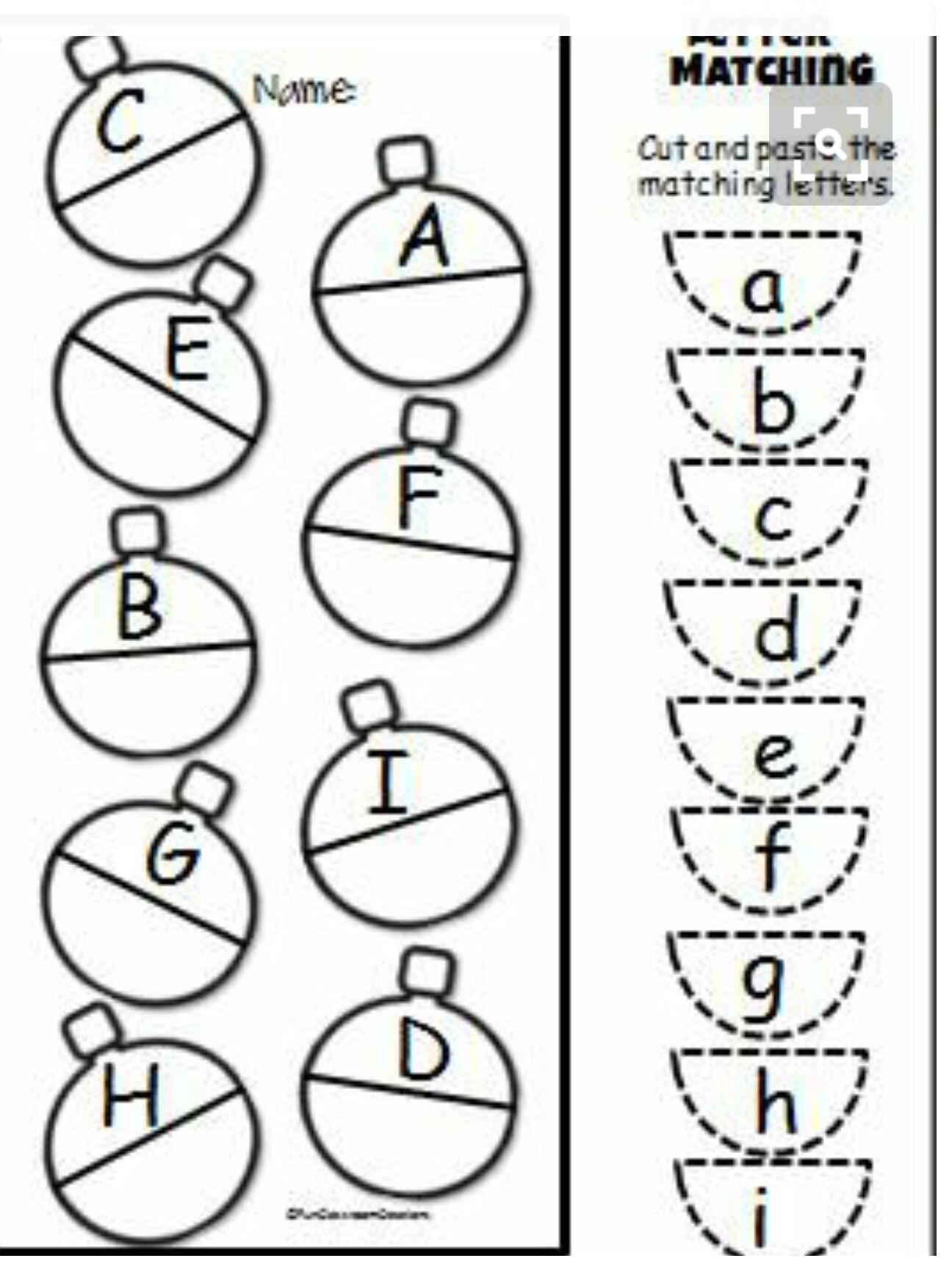 20 Cut And Paste Letter E Worksheets