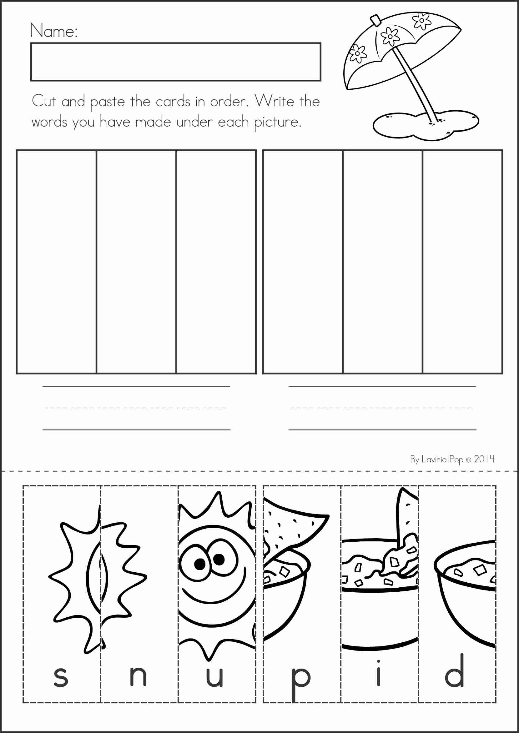 20 Cut And Paste Worksheets Summer