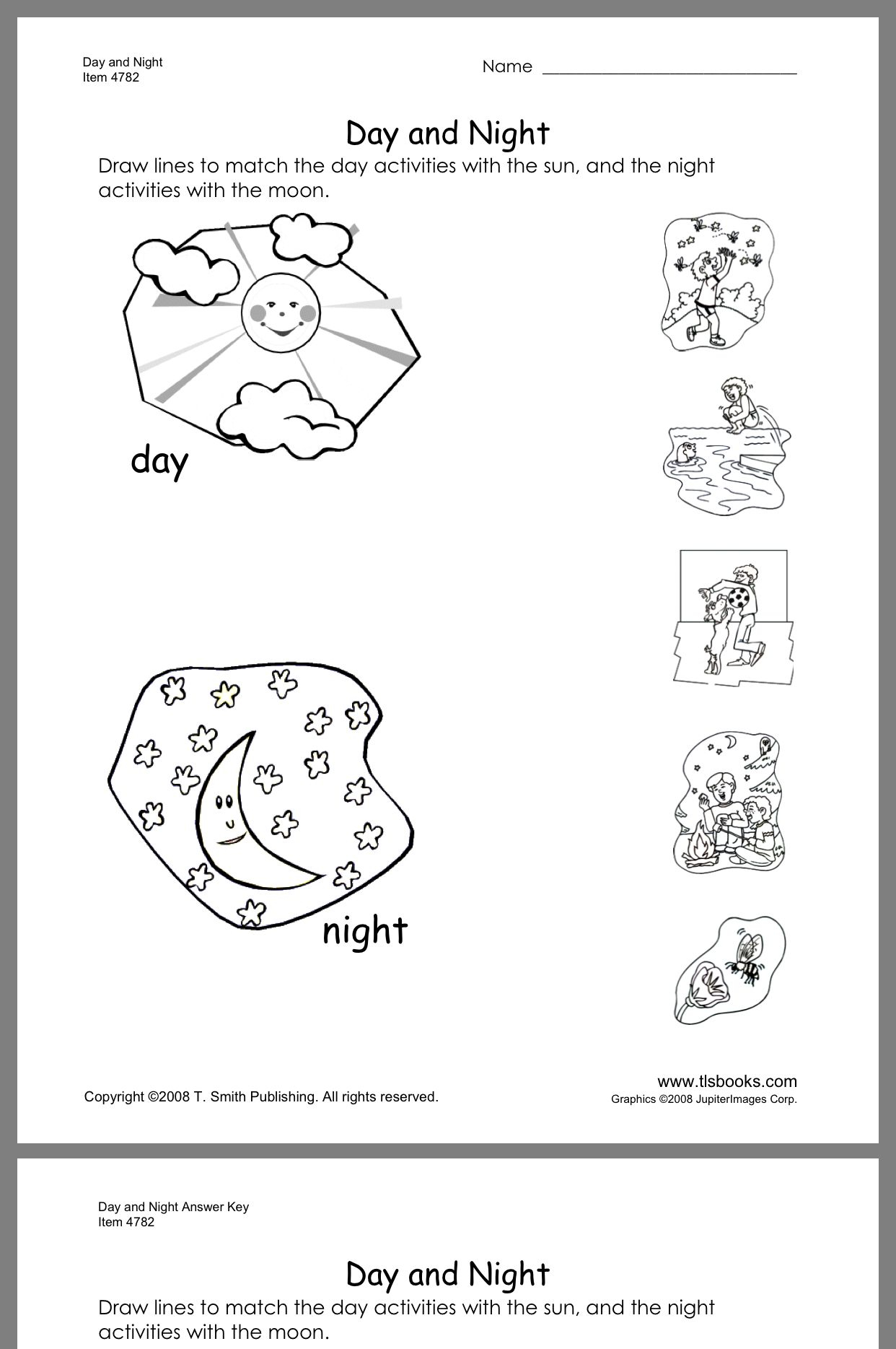 20 Day And Night Worksheets Kindergarten Free