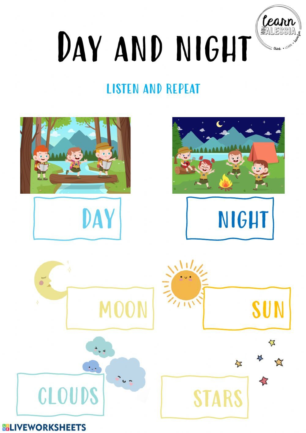 20 Day And Night Worksheets Kindergarten Free