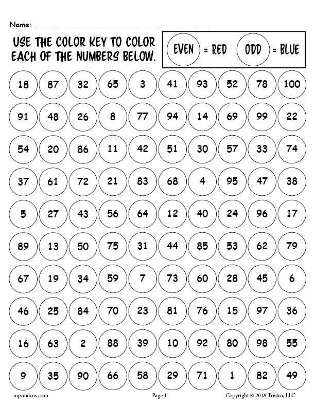 20 Even And Odd Numbers Worksheets Kindergarten