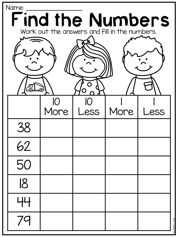 20 Grade 1 Math Worksheets Place Value