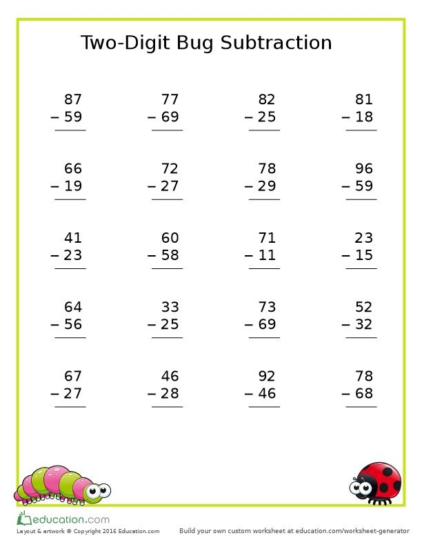 20 Grade 2 Math Worksheets Free Printable Addition And Subtraction