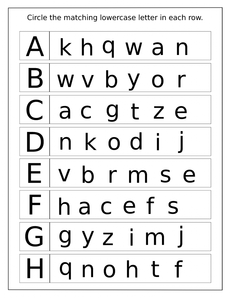 20 Kindergarten Lower Case Letter Worksheets