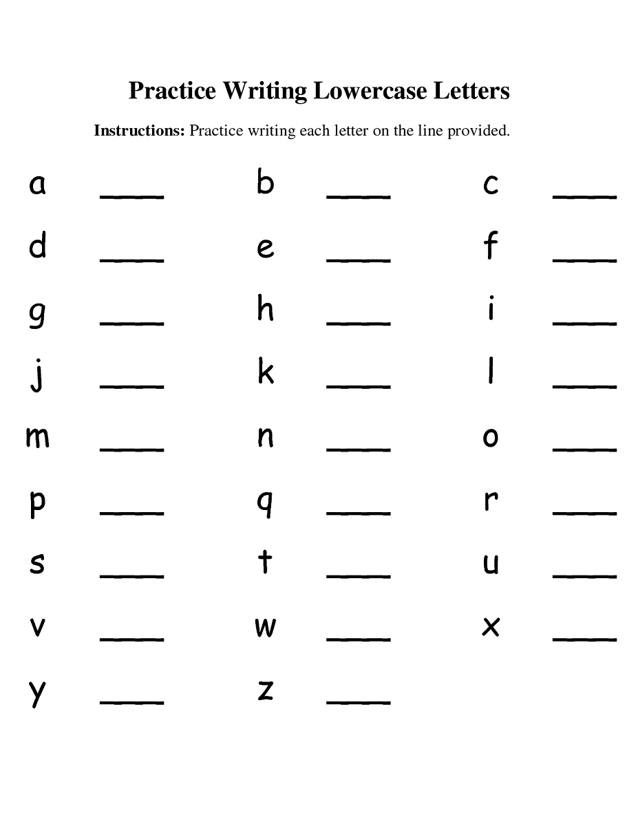 20 Kindergarten Lower Case Letter Worksheets