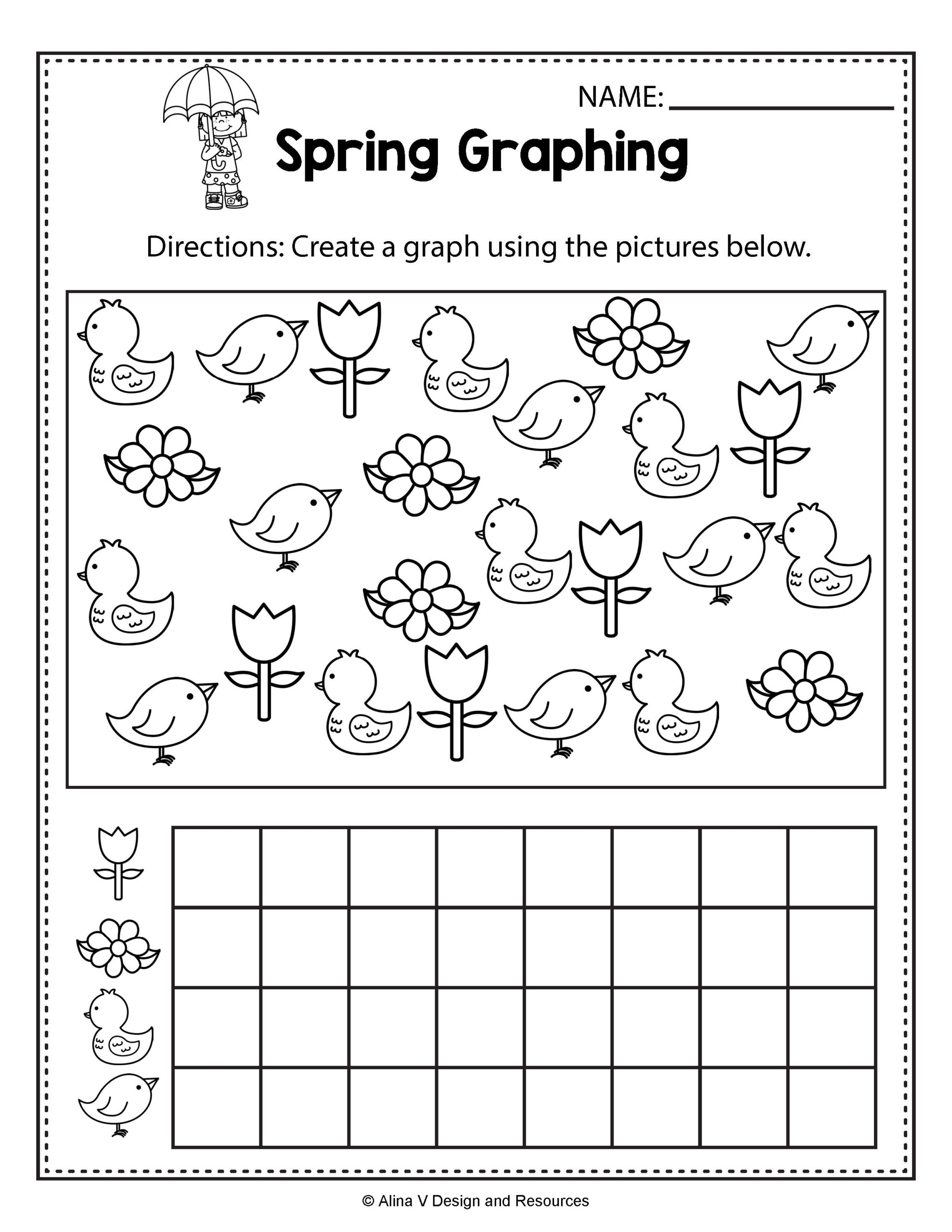 20 Kindergarten Math Worksheets Spring