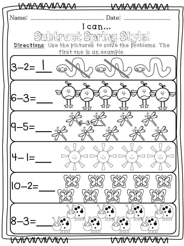 20 Kindergarten Math Worksheets Spring