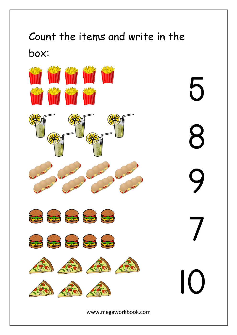 20 Matching Numbers Worksheets For Kindergarten