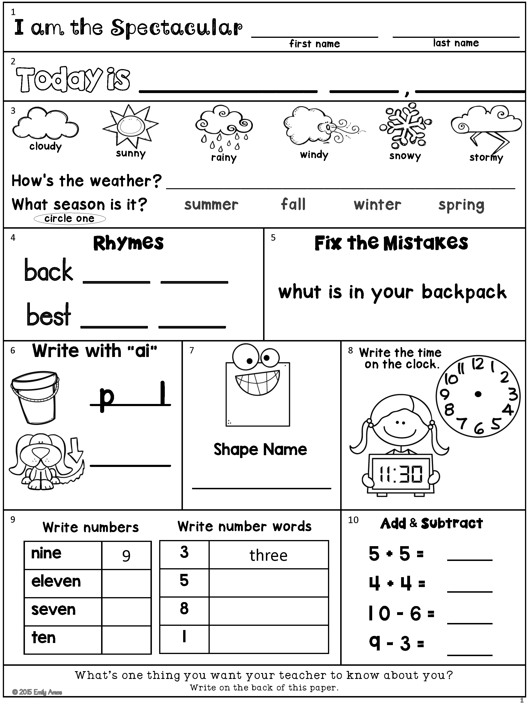 20 Math Worksheets 2Nd Grade Free