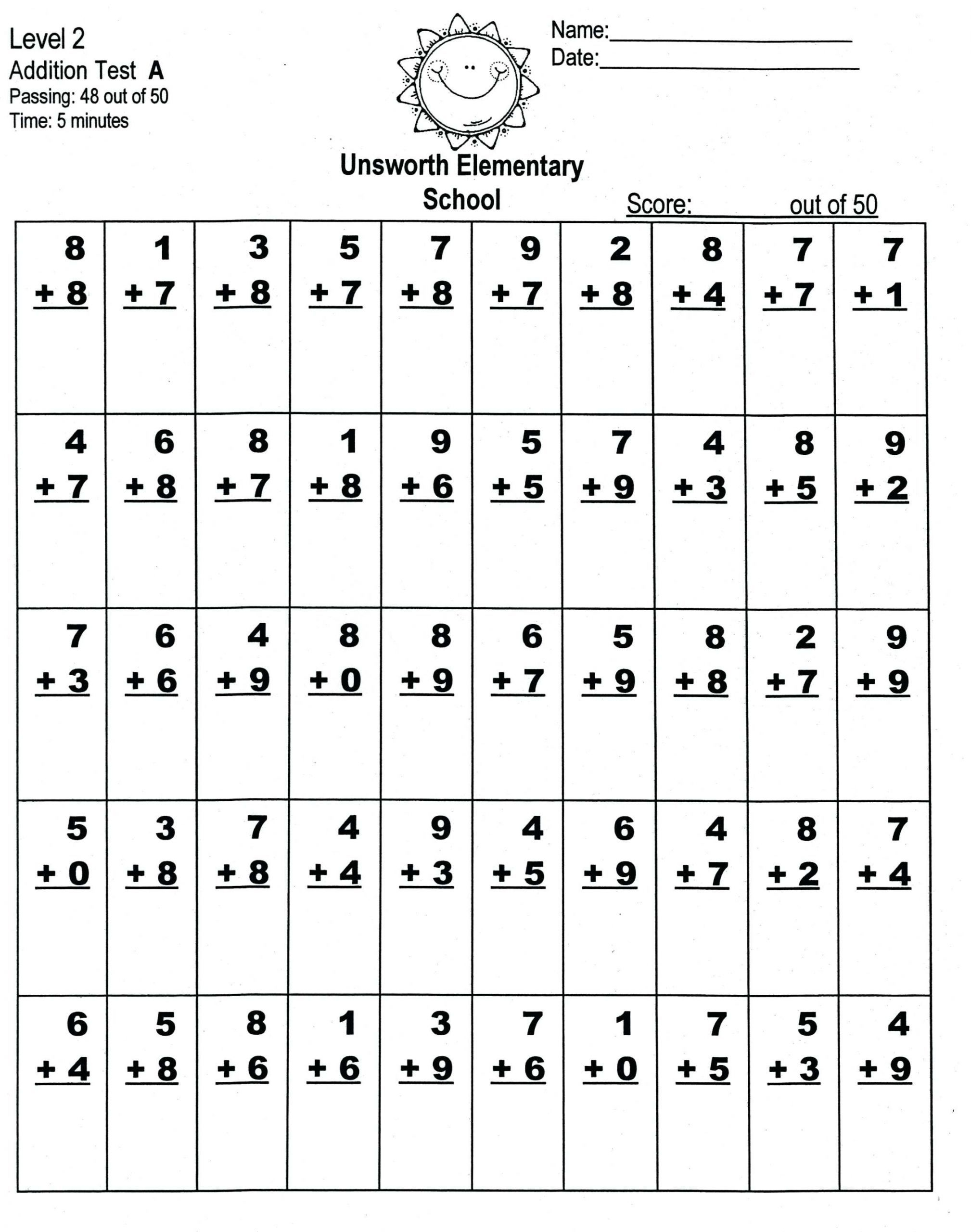 20 Math Worksheets 2Nd Grade Free