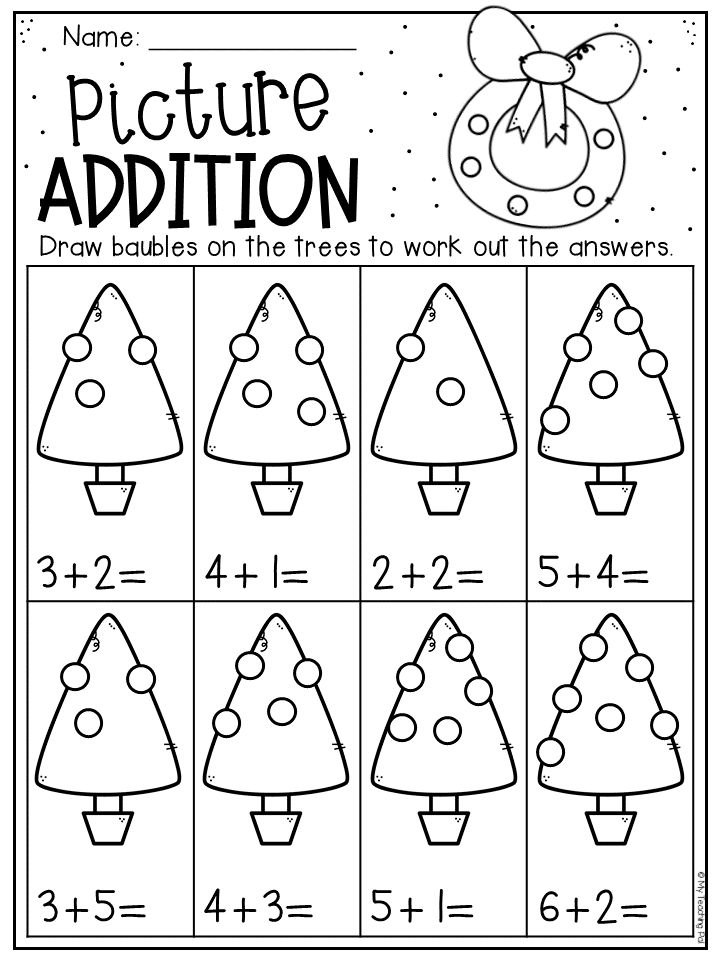 20 Math Worksheets For Grade 1 Christmas