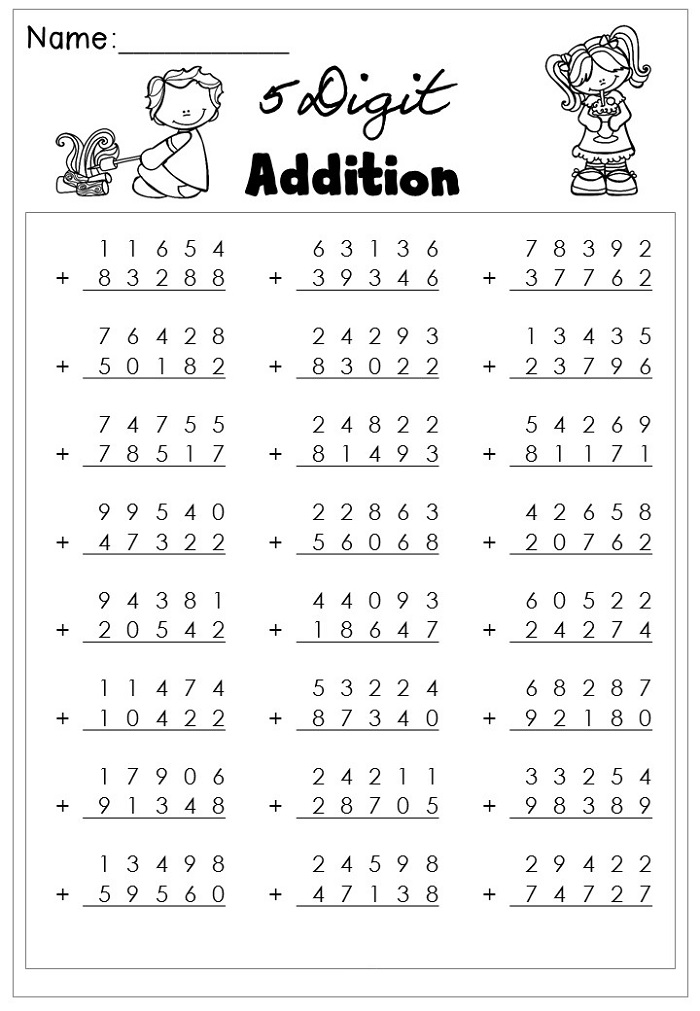 20 Math Worksheets For Year 5