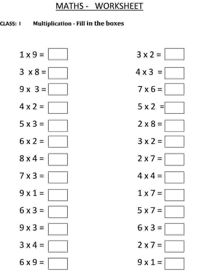 20 Multiplication Worksheets Up To 12