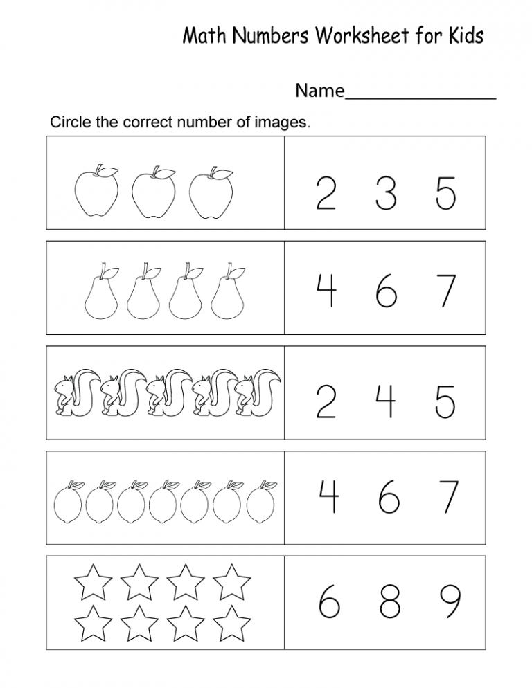 20 Number 4 Worksheets For Preschool Math