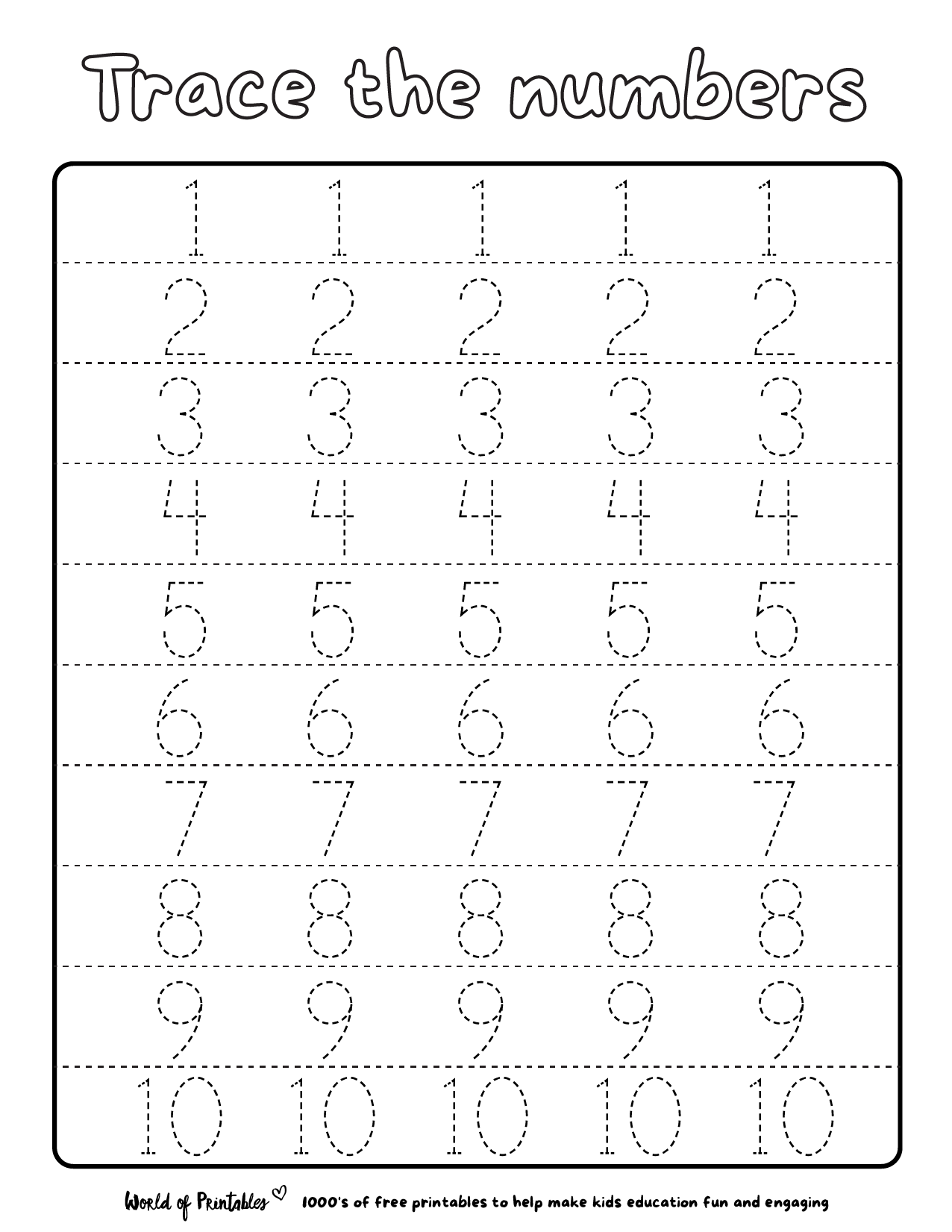 20 Numbers For Kids Free Printables Math Worksheets