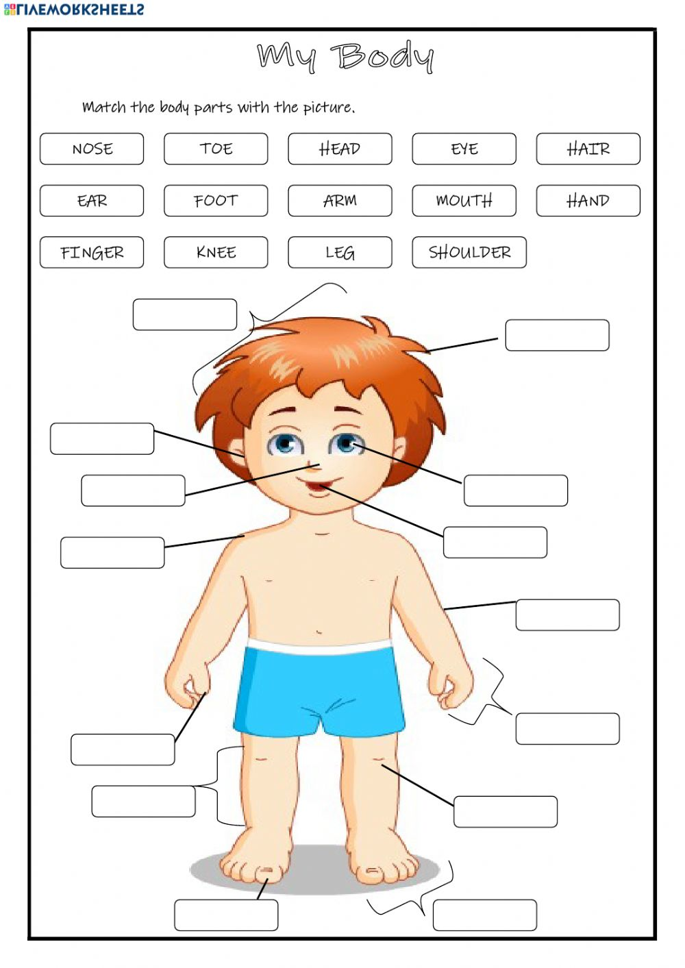 20 Parts Of Body Worksheets Kindergarten