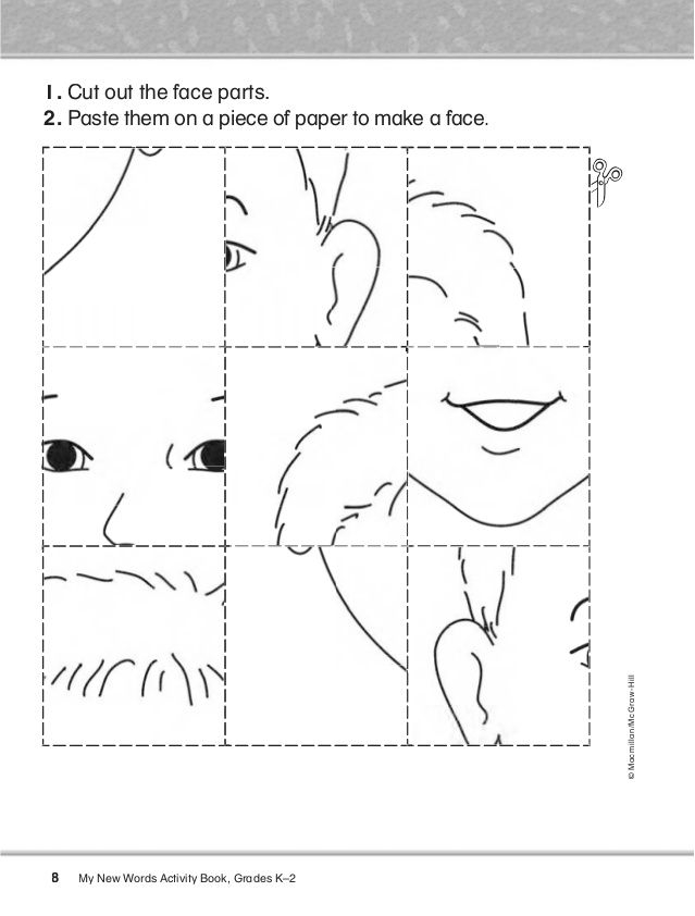 20 Parts Of The Body Worksheets Cut And Paste