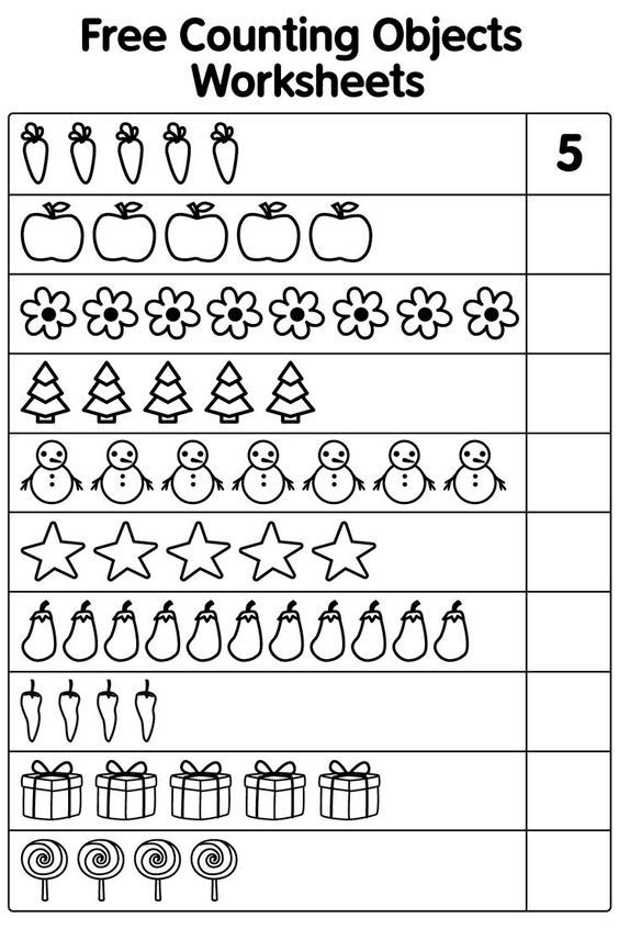 20 Preschool Counting Worksheets Kindergarten Math