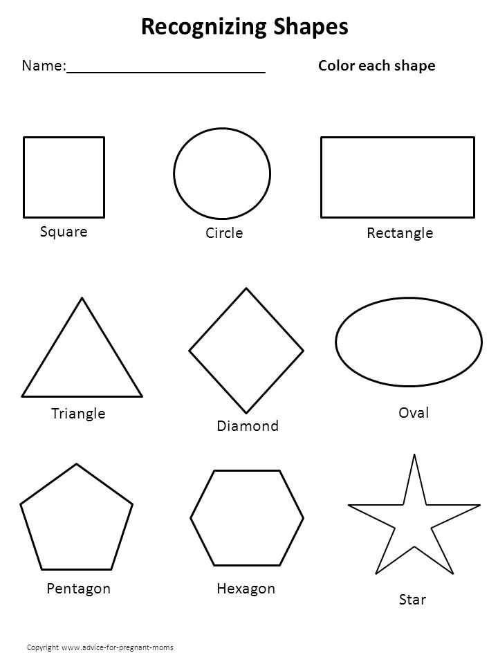 20 Preschool Math Shapes Worksheets