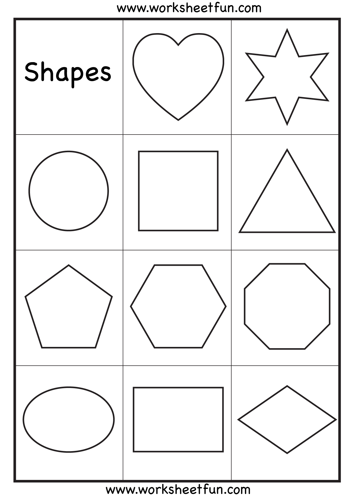 20 Preschool Math Shapes Worksheets