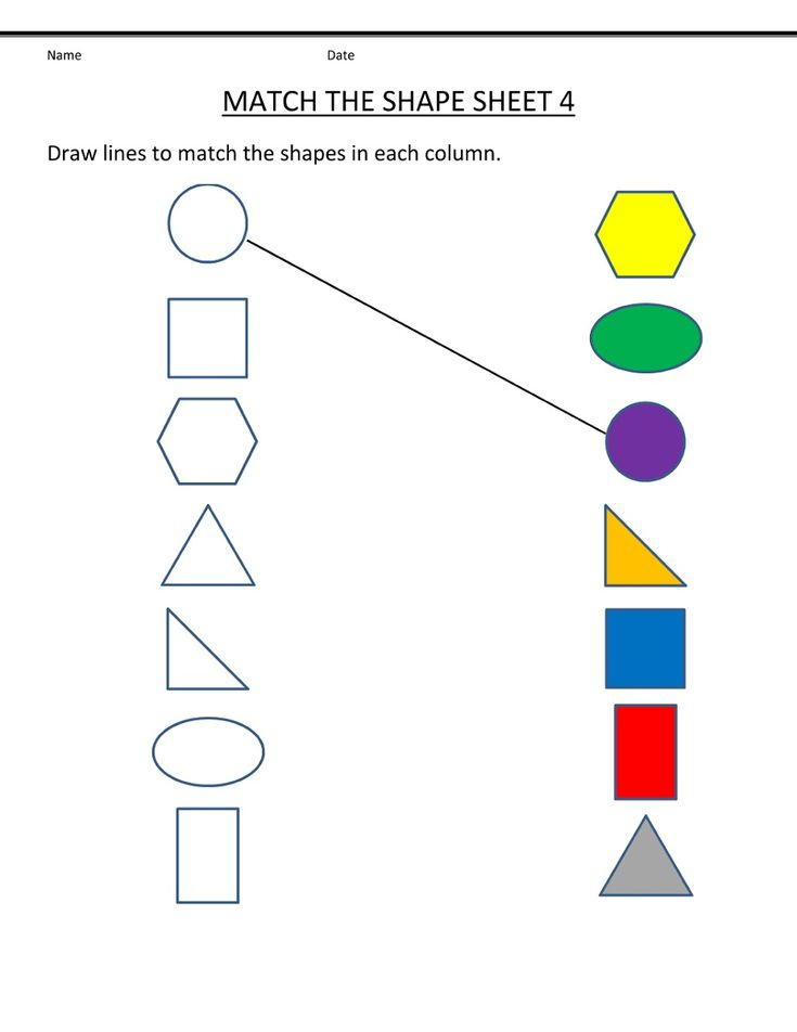 20 Preschool Math Shapes Worksheets