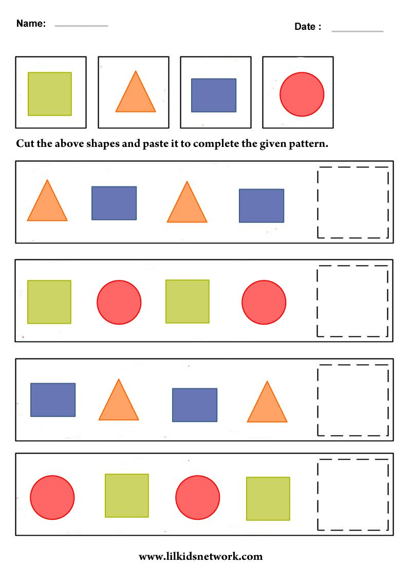 20 Preschool Math Shapes Worksheets