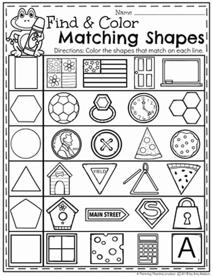 20 Preschool Math Shapes Worksheets