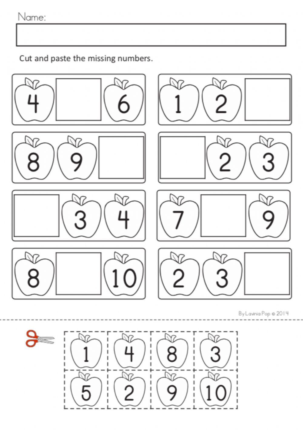 20 Preschool Math Worksheets 1-20