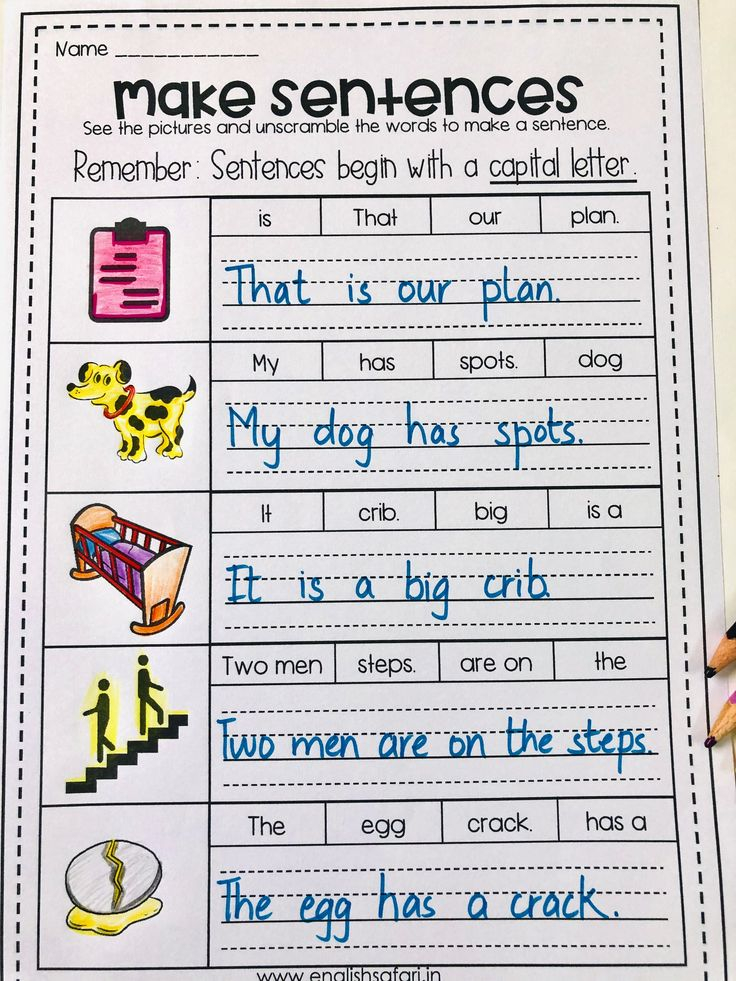 20 Rearrange Sentences Worksheets Kindergarten